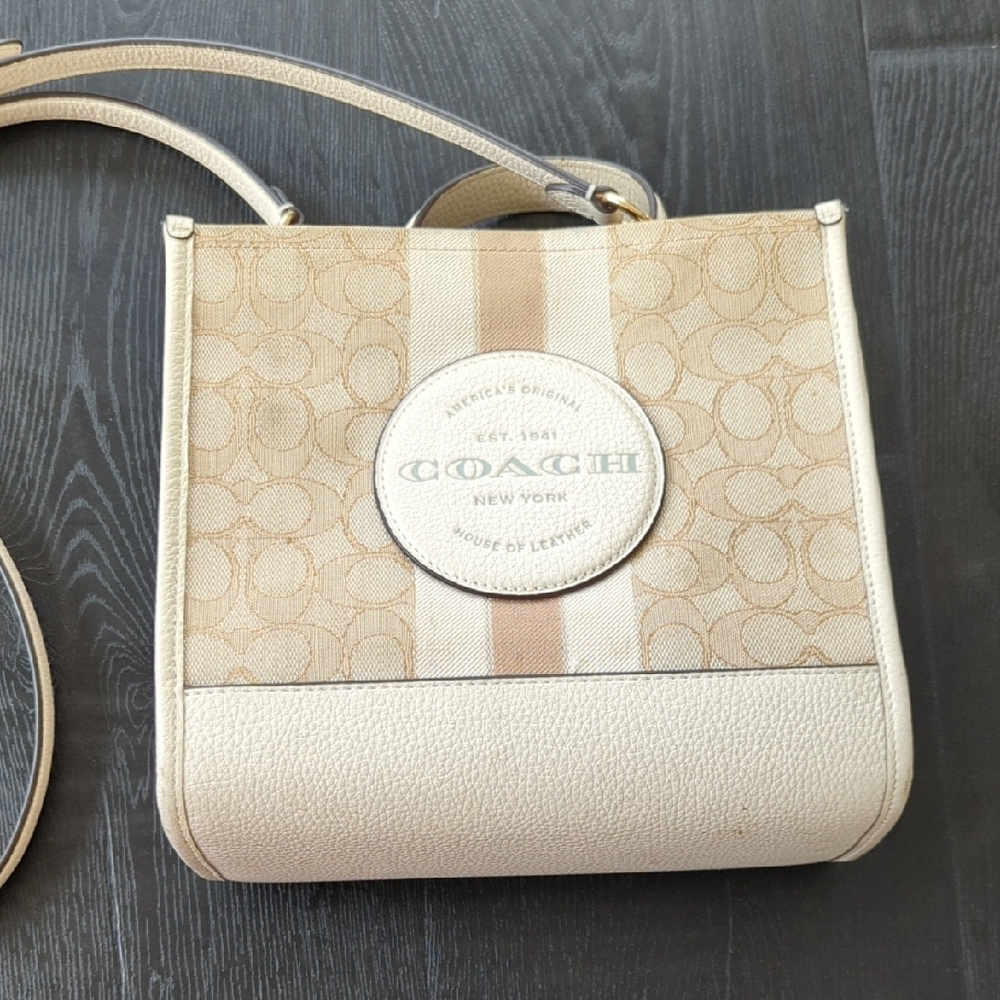 Coach Tan and Cream Crossbody Bag